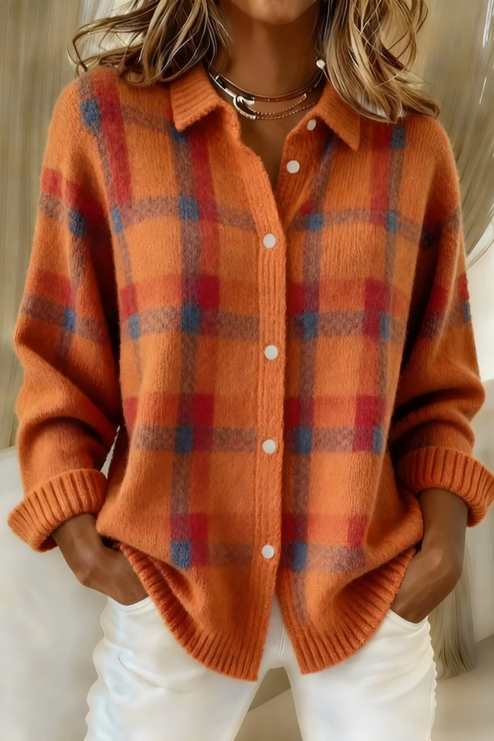 Annabel | Soft Plaid Cardigan