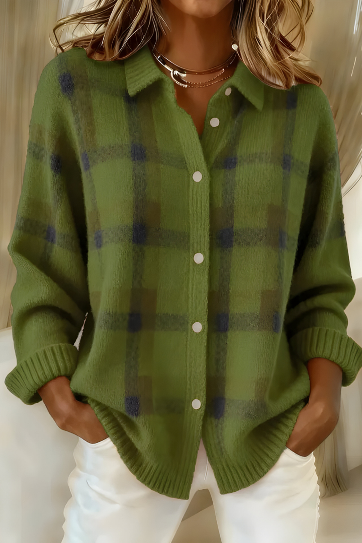 Annabel | Soft Plaid Cardigan