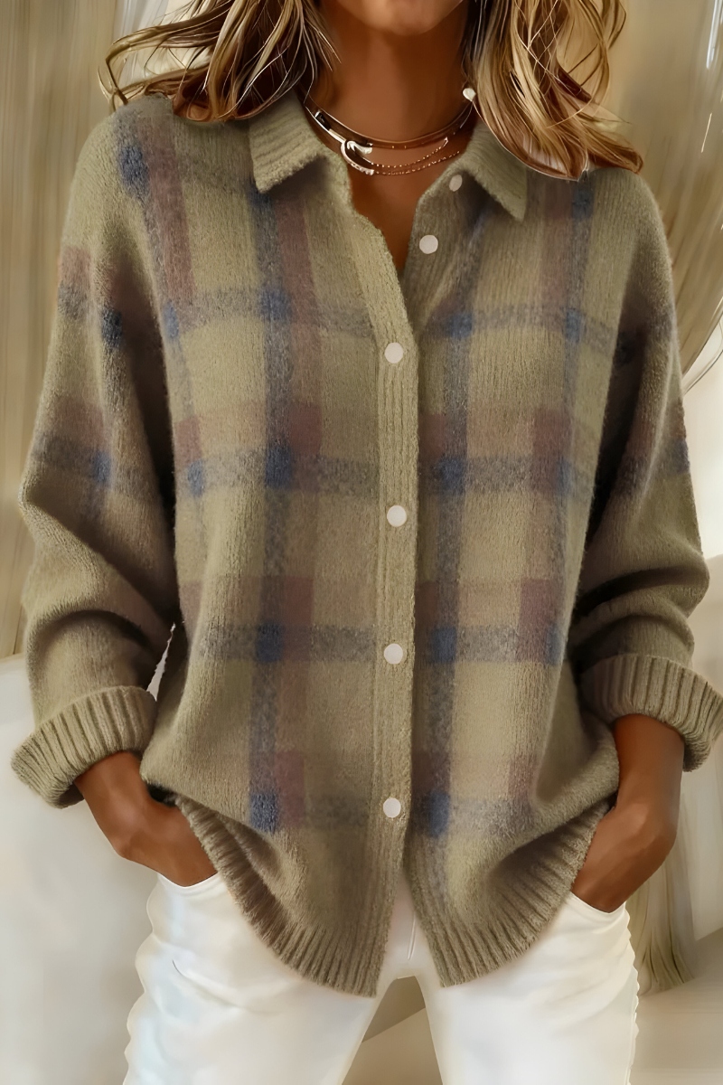Annabel | Soft Plaid Cardigan