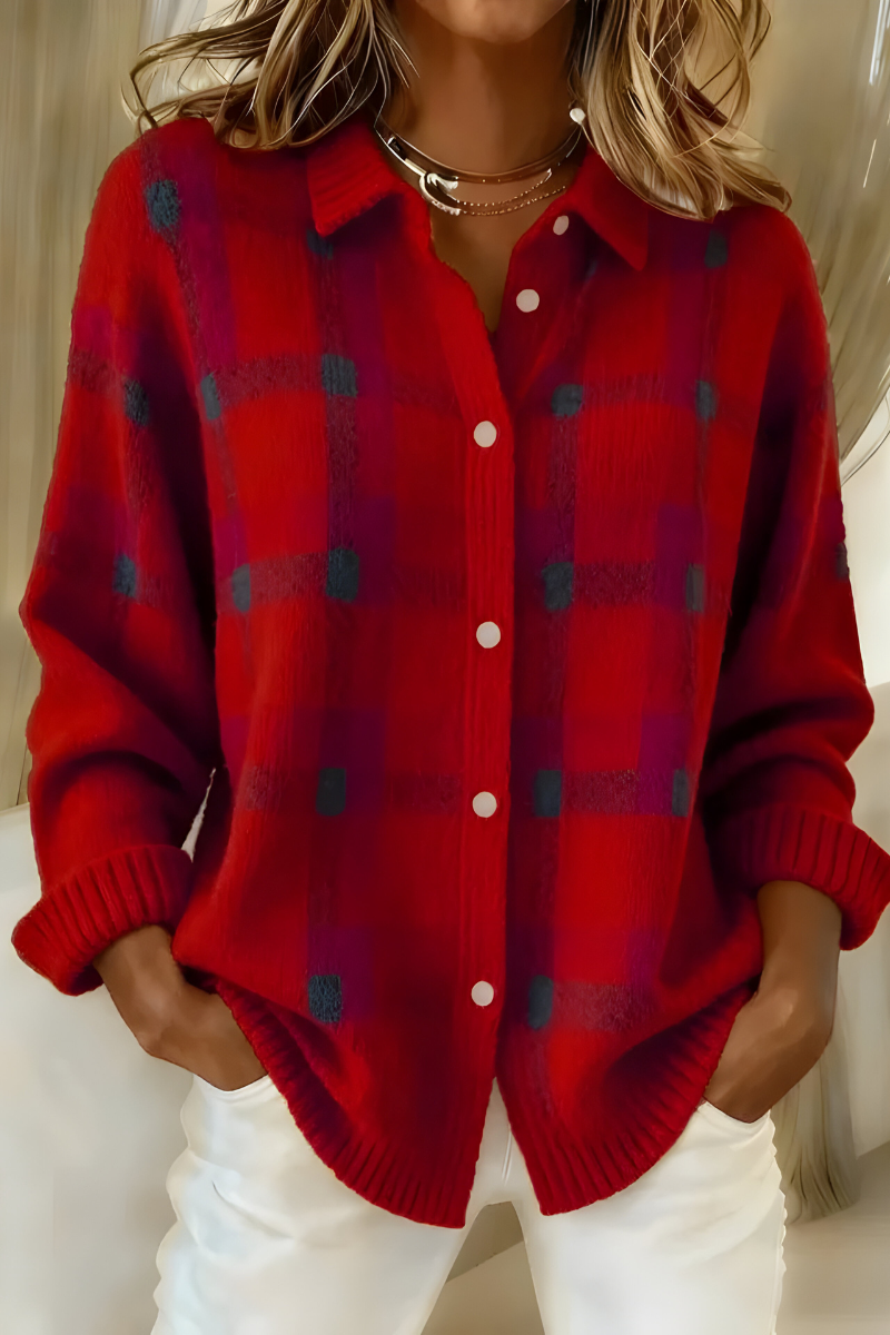 Annabel | Soft Plaid Cardigan